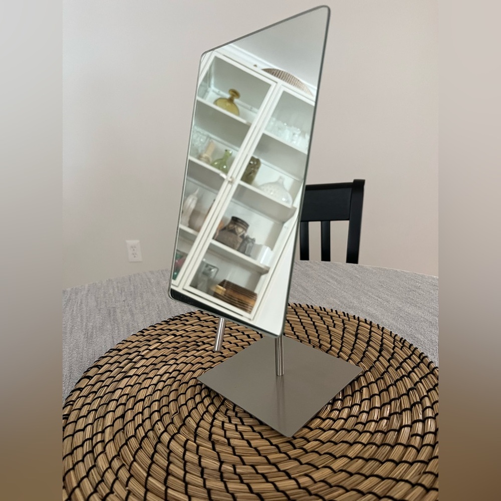 Crate and Barrel Brushed Nickel Vanity Mirror